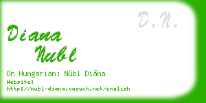 diana nubl business card